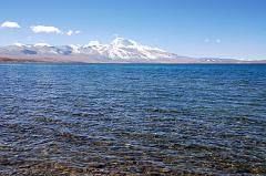 11 Lake Manasarovar With Gurla Mandhata From Seralung Gompa Lake Manasarovar stretches out to the southwest from Seralung Gompa with Gurla Mandhata beyond.